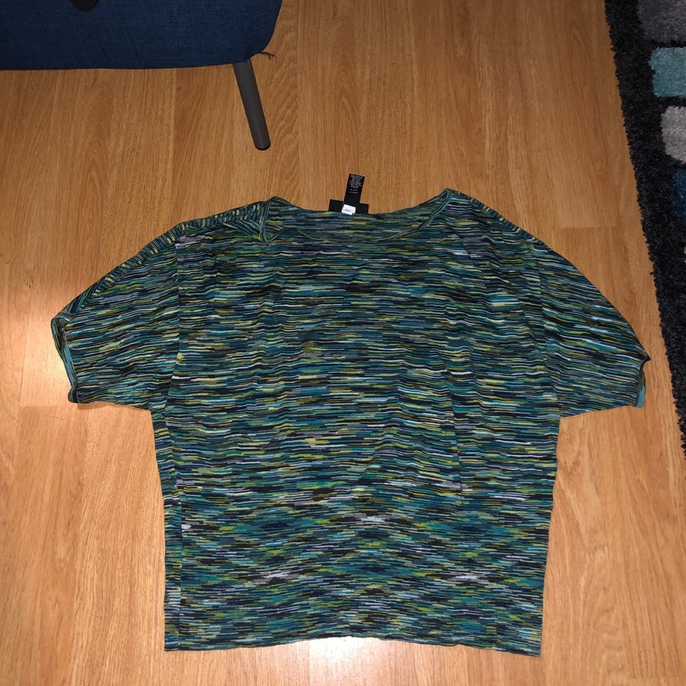 Lane Bryant cute stripy bottoms cinch blouse